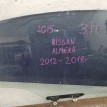 Стекло двери Nissan Almera 2014 G15 K4M, заднее правое Nissan Almera  