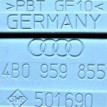 Кнопка стеклоподъёмника - Audi A6 II (C5) Седан  оригинальный номер 4B0959855 Номера замен - 501690 . 114572 . V10730013