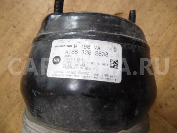 Стойка пневма передняя правая GL X166 ML W166 AMG Mercedes-Benz M-klasse оригинальный номер A1663202838