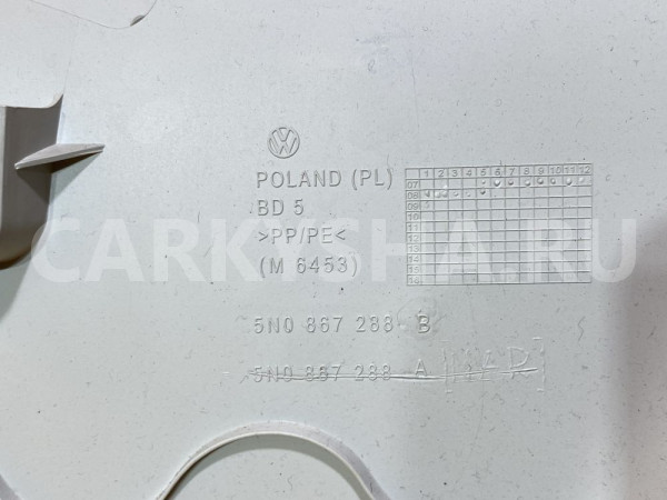 Обшивка багажника задняя правая Volkswagen Tiguan Volkswagen Tiguan оригинальный номер 5N0867288B