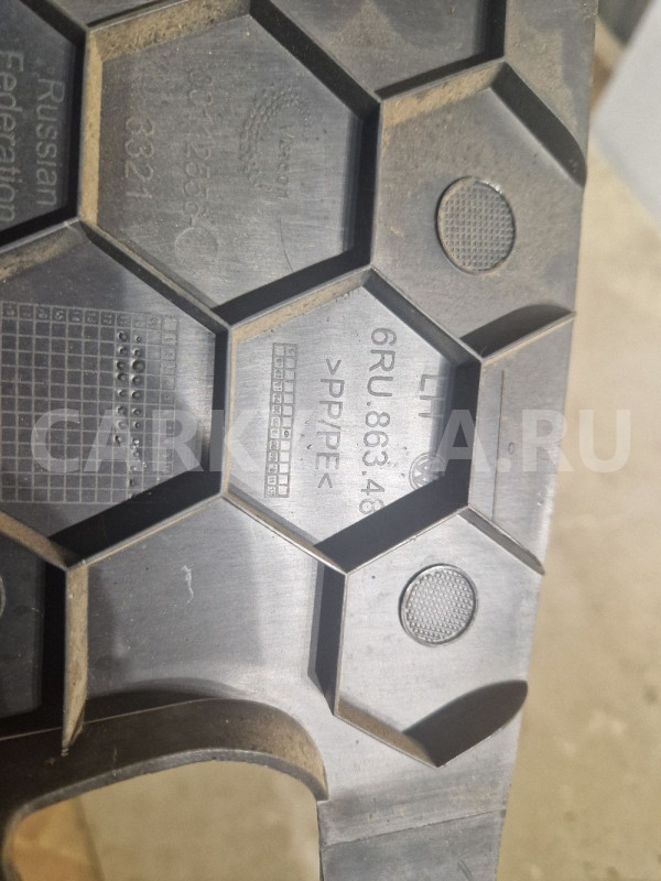 Обшивка стойки передняя левая Volkswagen Polo Volkswagen Polo оригинальный номер 6RU863483