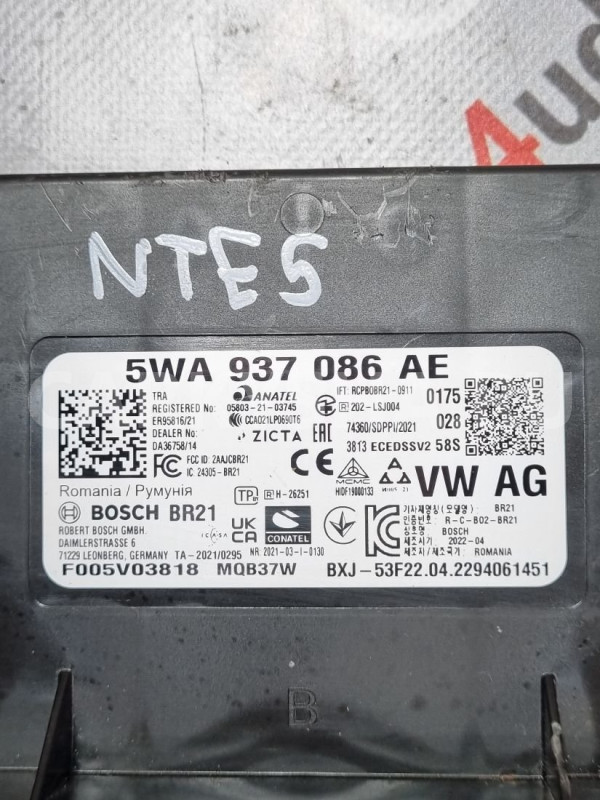 Блок комфорта Audi A3 8Y (2020—2026) Audi A3 оригинальный номер 5WA937086AE