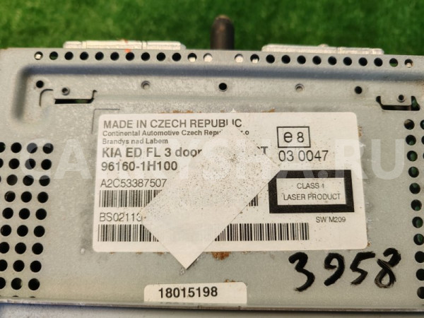 Магнитола Kia Ceed ED 2011 961601H000 ХЭТЧБЕК G4FC Kia Cee'd 