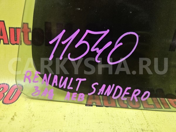 Стекло двери задней левой (форточка) Renault Sandero 