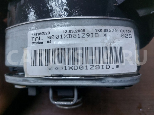 Подушка безопасности водителя Volkswagen Golf Mk5 Volkswagen Golf оригинальный номер 1K0880201CA