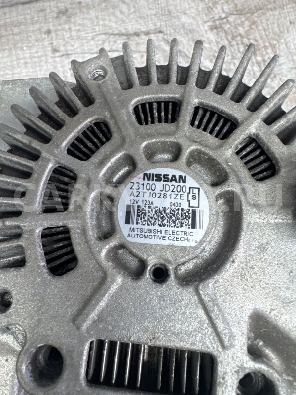 Генератор Nissan X-Trail T31 Qashqai J10 MR20DE Nissan Qashqai оригинальный номер 23100jd200