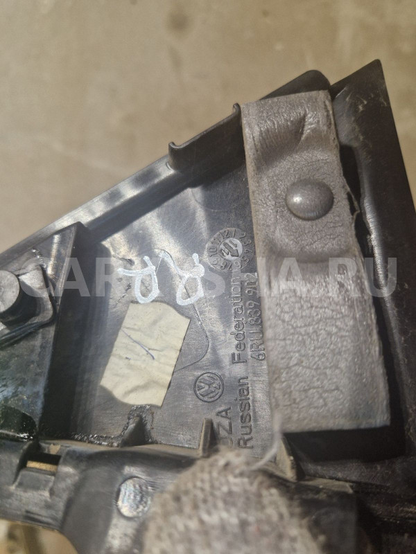 Накладка двери задняя правая Volkswagen Polo 5 Volkswagen Polo оригинальный номер 6RU839902