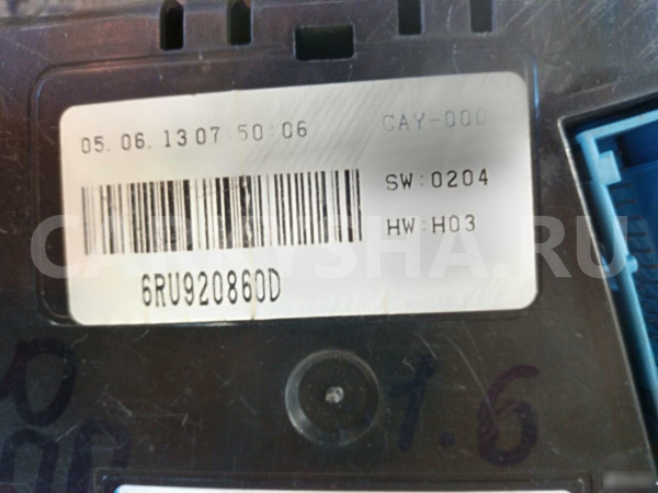 Панель приборов Фольксваген Поло Polo АКПП Volkswagen Polo оригинальный номер 6RU920860D