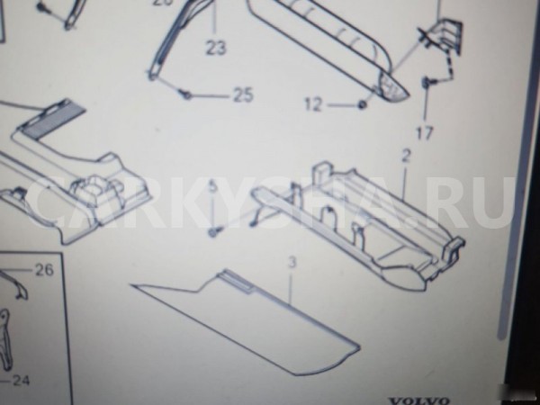 Коврик в полку над ногами пассажира Volvo S70 Volvo S70 