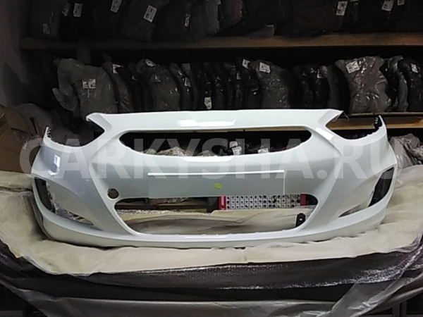 Бампер передний   (11-14) белый pgu Hyundai Solaris I Седан оригинальный номер 865114L000