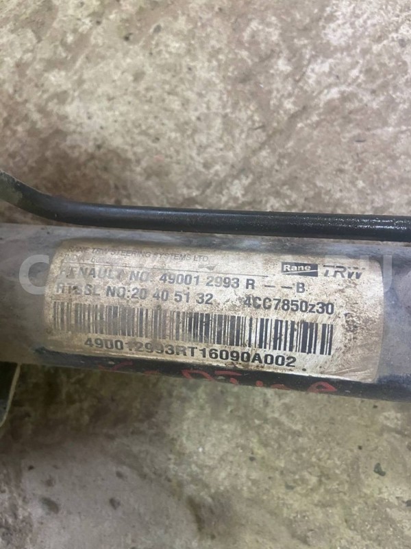 Рейка рулевая Renault Kaptur I (2016—2020) Renault 16 оригинальный номер 49001-2993r
