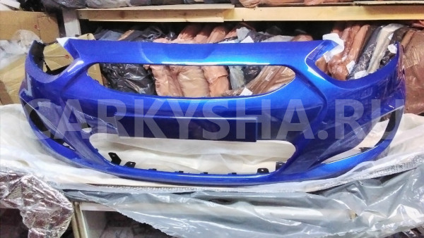 Бампер передний   11-14 синий wgm Hyundai Solaris I Седан оригинальный номер 865114L000