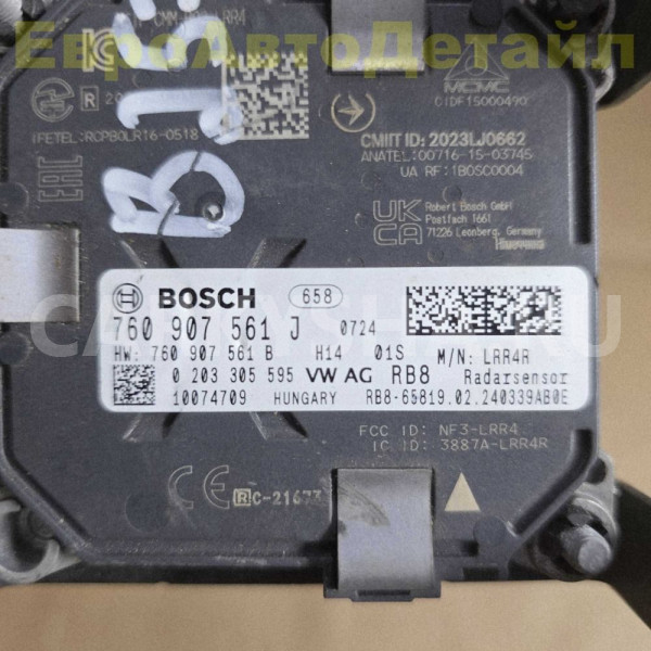 Радар дистроник VW Touareg 3 (CR) 2024г Volkswagen Touareg оригинальный номер 760907561J