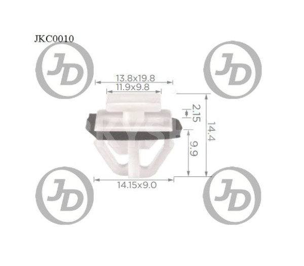 Клипса крепежная Hyundai Creta I  оригинальный номер jkc0010