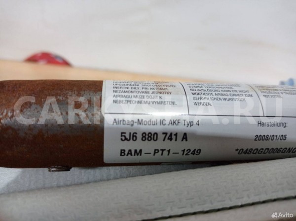 подушка безопасности боковая (шторка) левая Skoda Fabia 