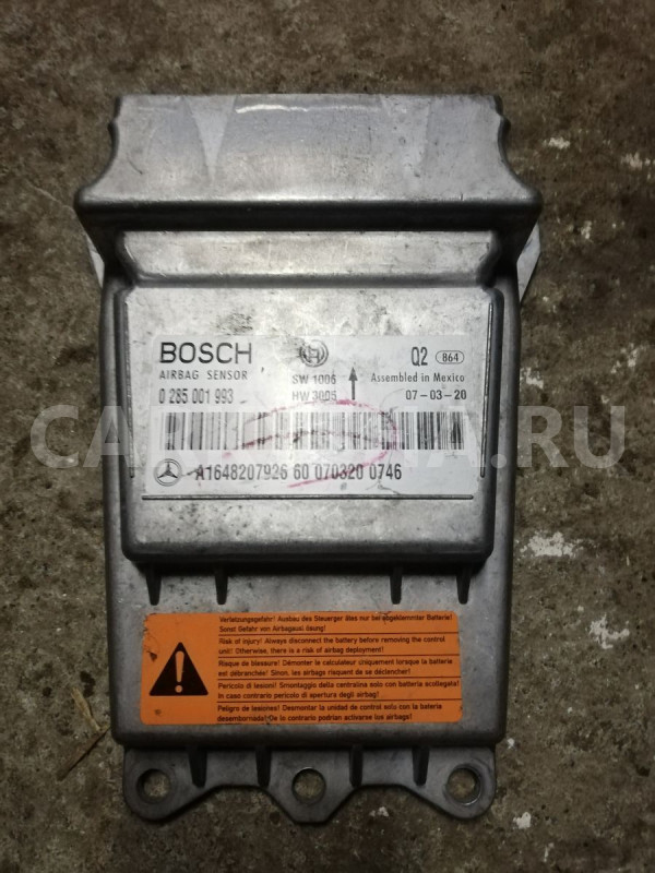 Блок управления airbag A1648207926 Mercedes-Benz M-класс W164 Mercedes-Benz M-klasse оригинальный номер A1648207926