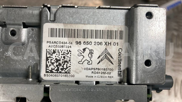Штатная магнитола мультимедиа  Peugeot 308 Peugeot 308 оригинальный номер 96650206XH01