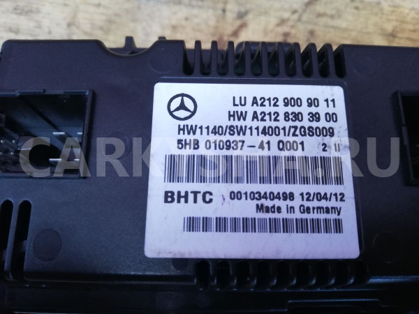 Блок управления климат-контролем A2129009011 Mercedes-Benz E-Class 2012 C207 271.860 Mercedes-Benz E-klasse оригинальный номер A2129009011