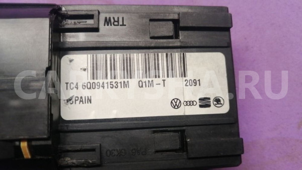 блок управления светом  Volkswagen Polo V 5 Volkswagen Polo оригинальный номер 6q0941531m