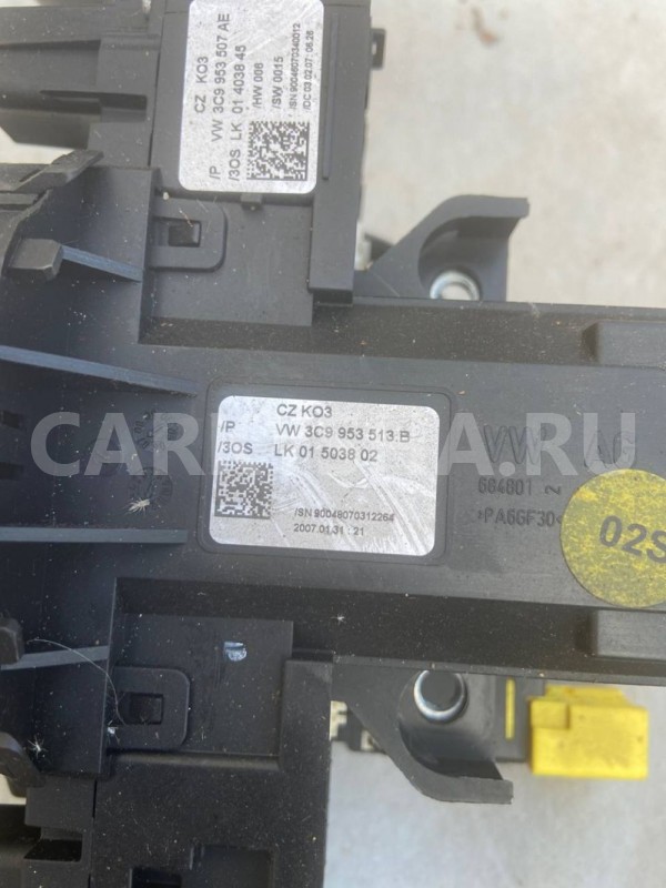 Переключатель подрулевой в сборе Volkswagen Passat B6 (2005—2010) Volkswagen Passat оригинальный номер VW 3C9 953 507 AE, VW 3C9 953 513.B