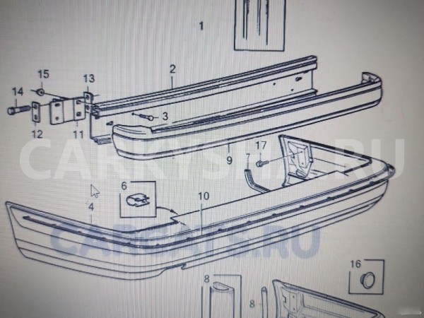 Кронштейн бампера задний Volvo 960 Volvo 960 