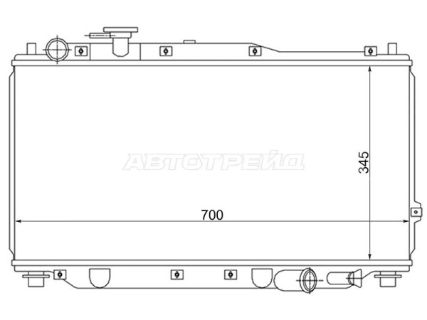 Радиатор   00-11 / Sephia 98-04 Kia Spectra оригинальный номер  ST-01-0033