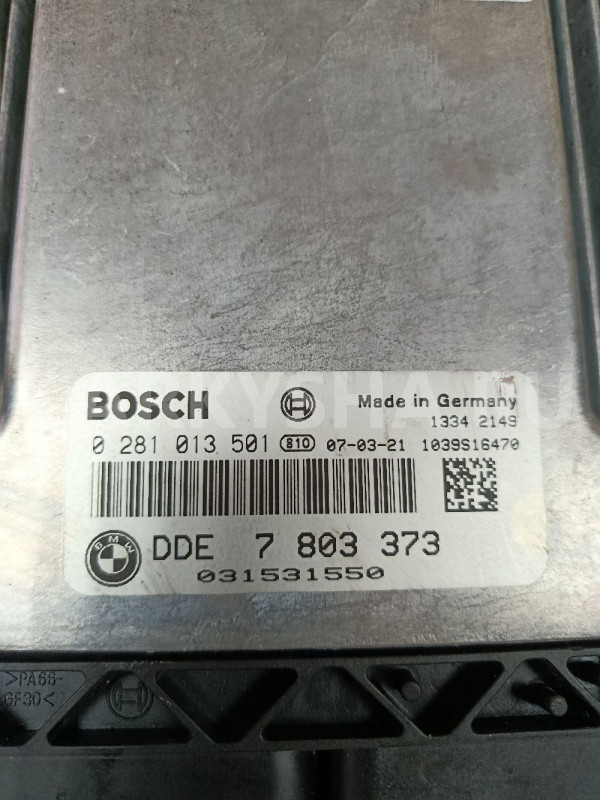 Блок управления двигателем BMW E90/E91/E92/E93 BMW 3er оригинальный номер 0281013501