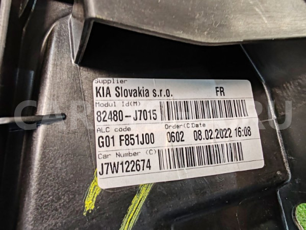 Стеклоподъемник Kia Ceed 2022 82481J7000 УНИВЕРСАЛ G4FG, передний правый Kia Cee'd 