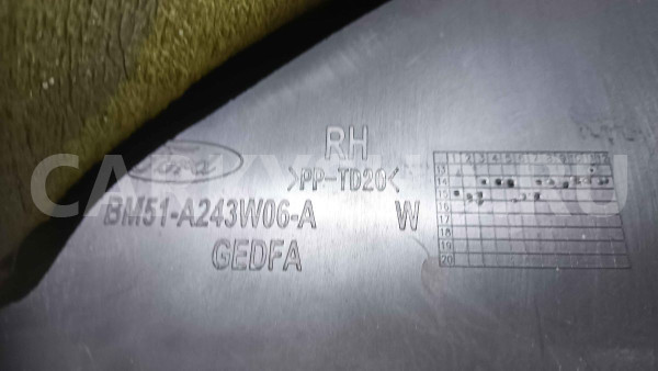 Обшивка стойки Ford Focus III рестайлинг (2014—2019) Ford Focus оригинальный номер bm51a243w06a