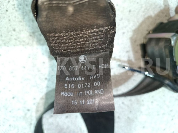 Ремень безопасности Skoda Octavia II рестайлинг (2008—2013) Skoda Octavia оригинальный номер 1Z0857447EHCP