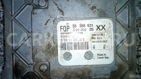 Блок управления двигателем z18xer Opel Vectra C Opel Astra оригинальный номер 55355631