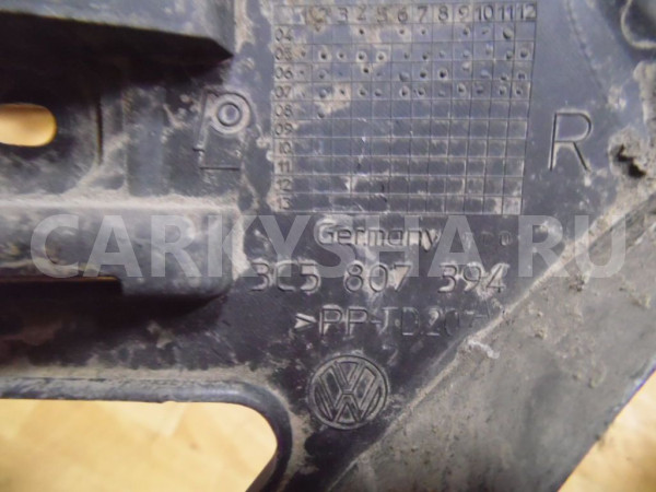 Крепеж бампера Volkswagen Passat B6 (2005—2010) Volkswagen Passat оригинальный номер 3c5807394