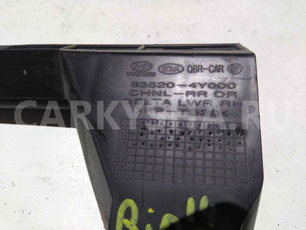 Направляющая стекла двери Kia Rio III (2011—2015) Kia Rio оригинальный номер 835204y000