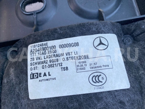 Обшивка багажника левая Mercedes-Benz GLK-класс X204 рестайлинг (2012—2015) Mercedes-Benz CLK-klasse оригинальный номер A20469001009G08