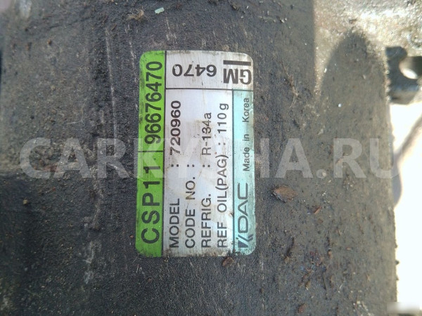 Компрессор кондиционера Chevrolet Spark M300 Chevrolet Spark оригинальный номер 96676470