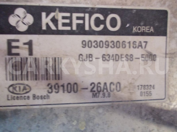 Блок управления двигателя Kia Rio 2 JB G4EE Kia Rio оригинальный номер 3910026AC0