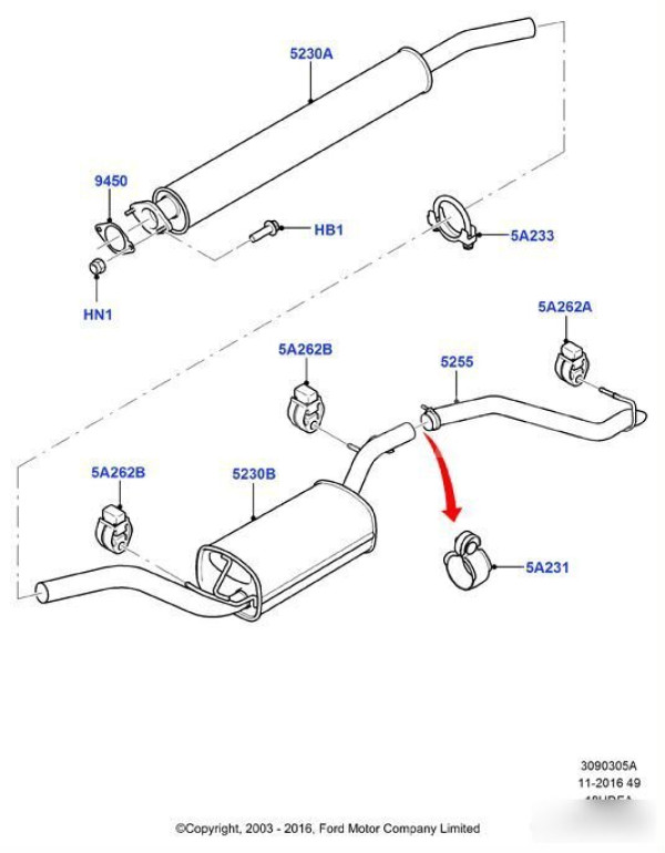 Глушитель задняя часть Ford C-MAX 1.8 Ford C-MAX 
