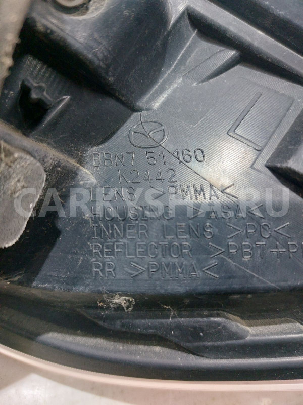 Фонарь задний левый Mazda 3 BL хэтч Mazda 2 оригинальный номер bbn751160