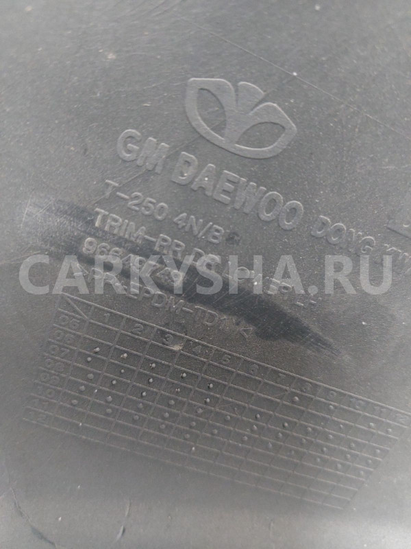 Обшивка задней двери левой Chevrolet Aveo T250 Chevrolet Aveo оригинальный номер 96649749