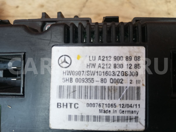 Блок управления климат-контролем A2129008908 Mercedes-Benz E-Class W212 Mercedes-Benz E-klasse оригинальный номер A2129008908