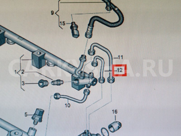 Трубка ТНВД Volkswagen Touareg 7LA BHK 3.6 VR6 Volkswagen Touareg 