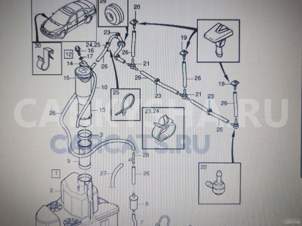 Форсунка омывателя Volvo S80 Volvo S80 