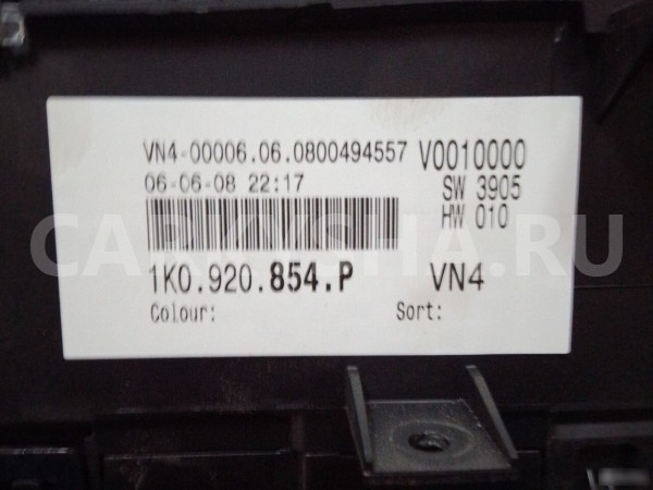 Щиток приборов Volkswagen Golf Plus 1.6 АКПП Volkswagen Golf Plus оригинальный номер 1K0920854P