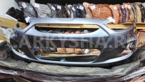 Бампер передний   (11-14) серый sae Hyundai Solaris I Седан оригинальный номер 865114L000