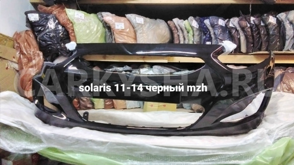 Бампер передний   (11-14) черный mzh Hyundai Solaris I Седан оригинальный номер 865114L000