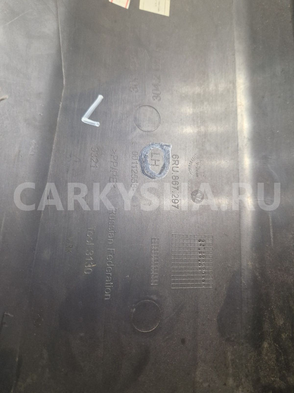 Обшивка центральной левой стойки Volkswagen Polo 5 Volkswagen Polo оригинальный номер 6RU867297