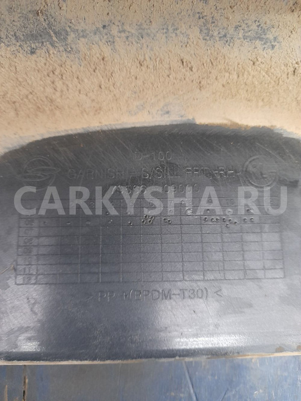 Накладка порога наружная правая  SsangYong Kyron Ssang Yong Kyron оригинальный номер 7956609000
