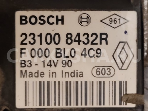 Генератор Renault Logan 2015 231008432R L8MV K7MA812 Renault Logan 