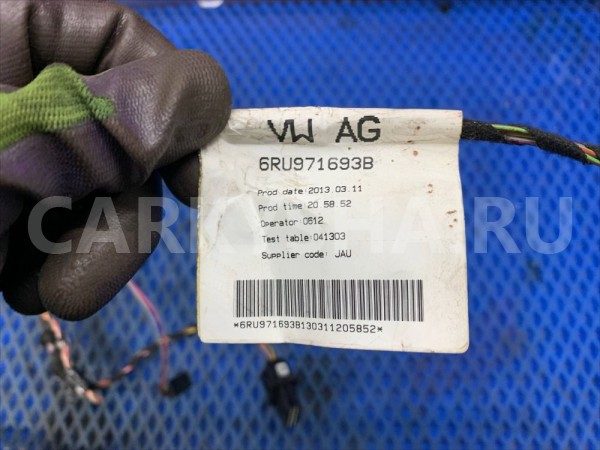 Проводка задней левой двери Volkswagen Polo 5 Volkswagen Polo оригинальный номер 6RU971693B