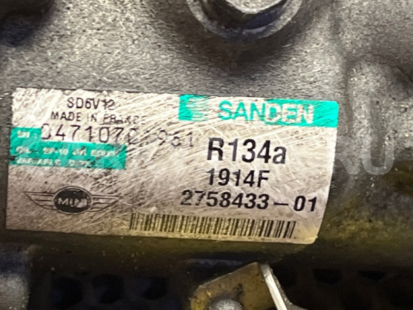 Компрессор кондиционера Mini Clubman оригинальный номер 64 52 2 758 433, 64 52 2 758 433, 64522758433, 2758433